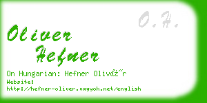 oliver hefner business card